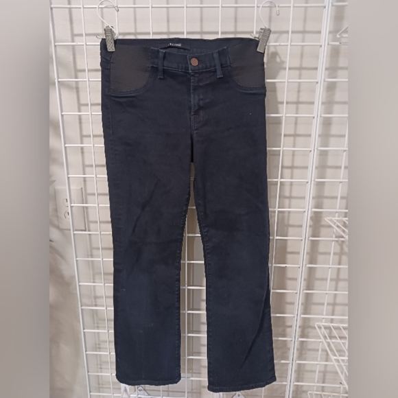 J BRAND MATERNITY PANEL MAMA J SUPER SKINNY BLACK JEANS SIZE 26 - Picture 2 of 4